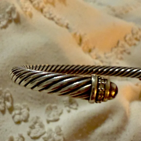 David Yurman Classic Elegant 925 Silver Cable Bracelet - Picture 3 of 5